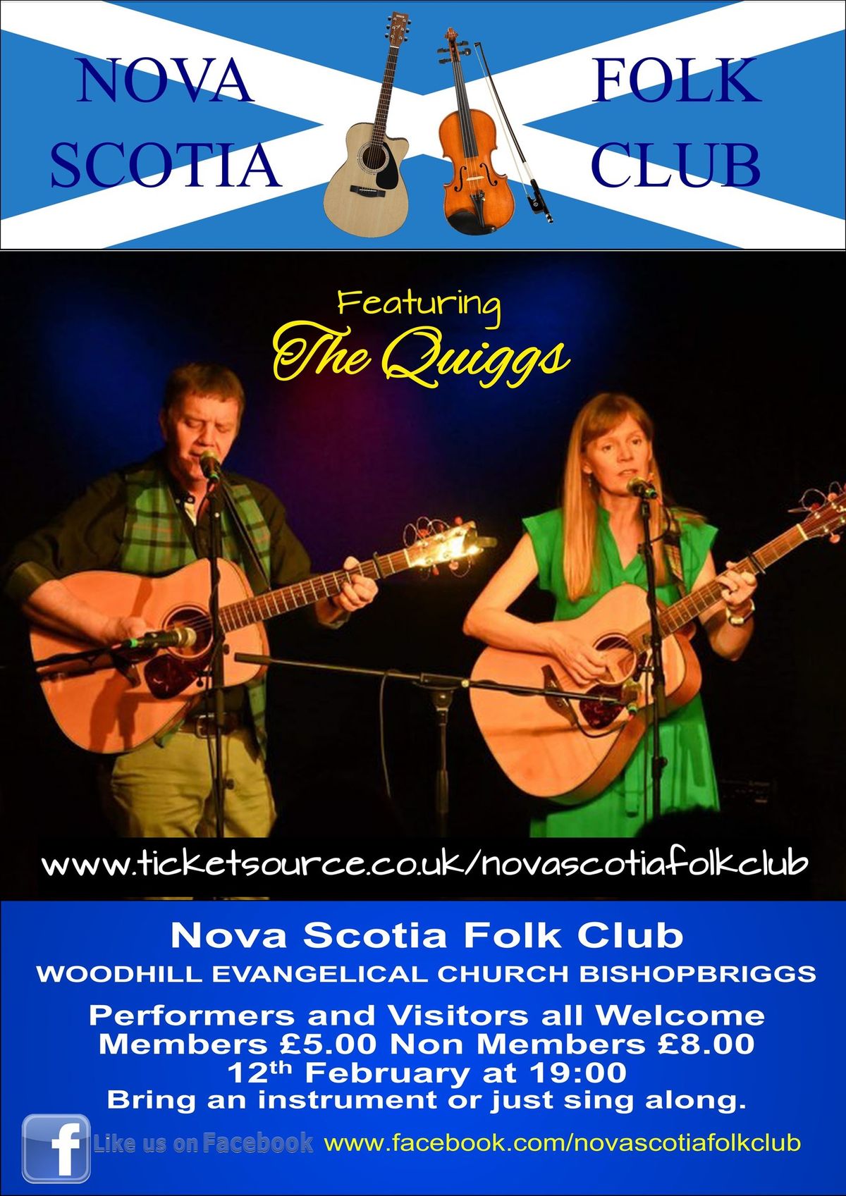 The Quiggs Folk Duo at Nova Scotia Folk Club  Bishopbriggs 12.2.25