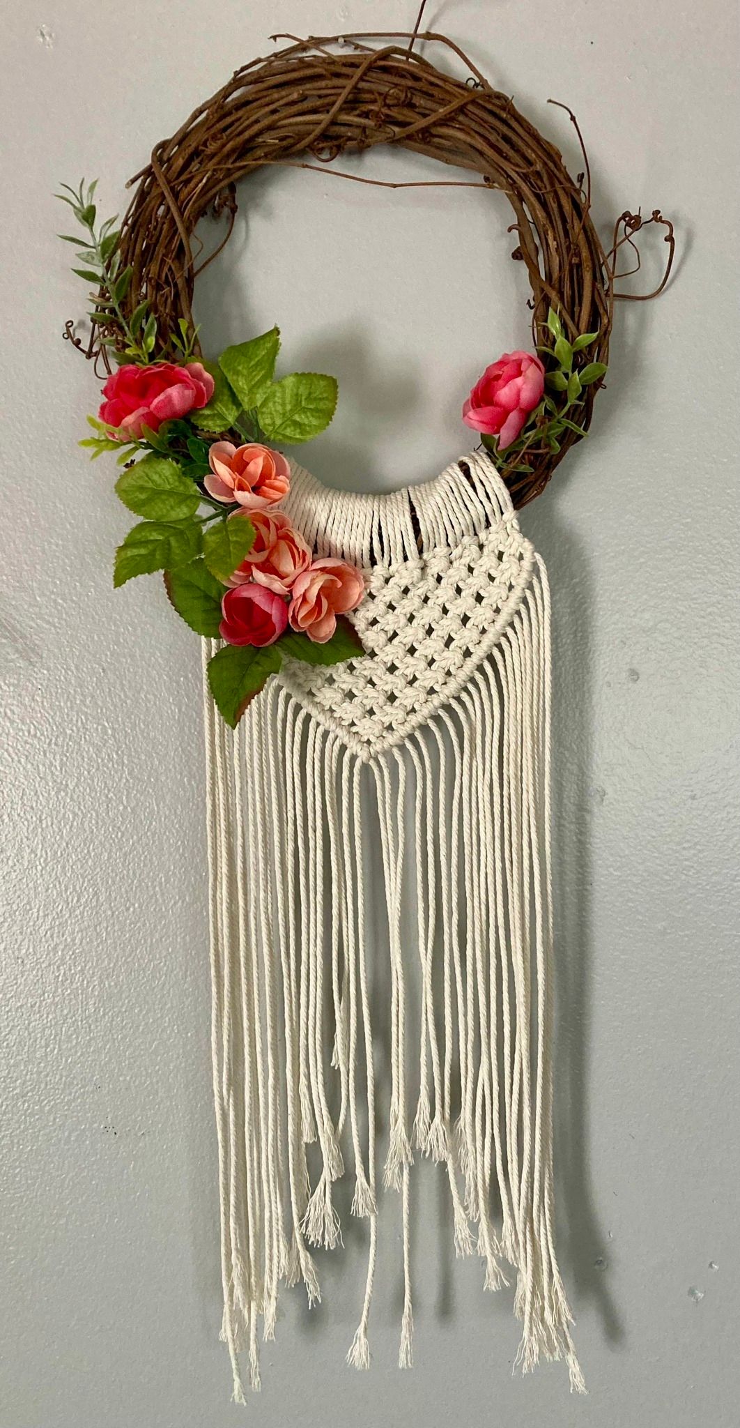 Spring Macrame Wreath