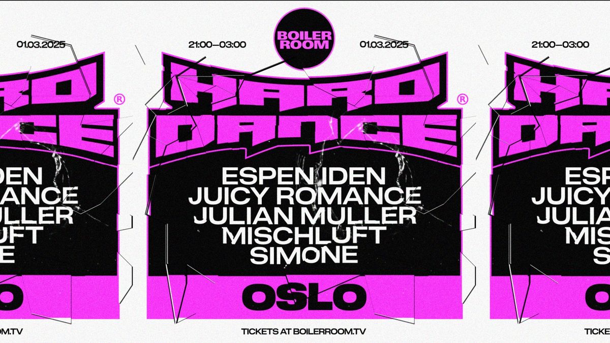 Boiler Room Hard Dance Tour: Oslo \u2013 F\u00c5 BILL. \/\/ Rockefeller \/\/ Pres. av Luger