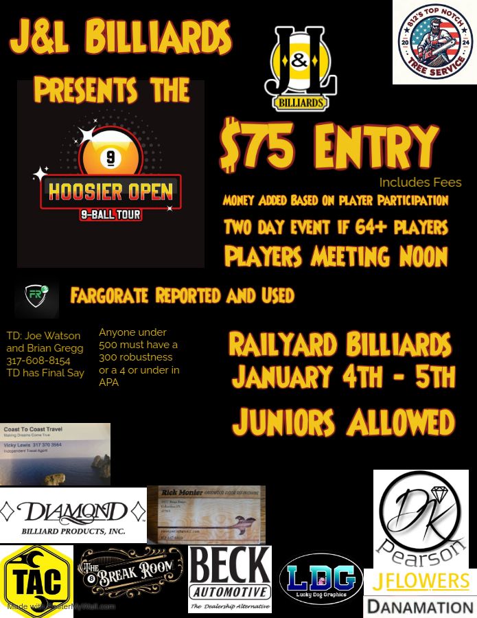 Hoosier 9-Ball Open Tour Stop 4 