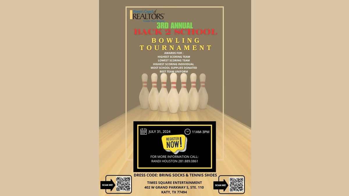 3rd Annual Back 2 School Bowling Tournament