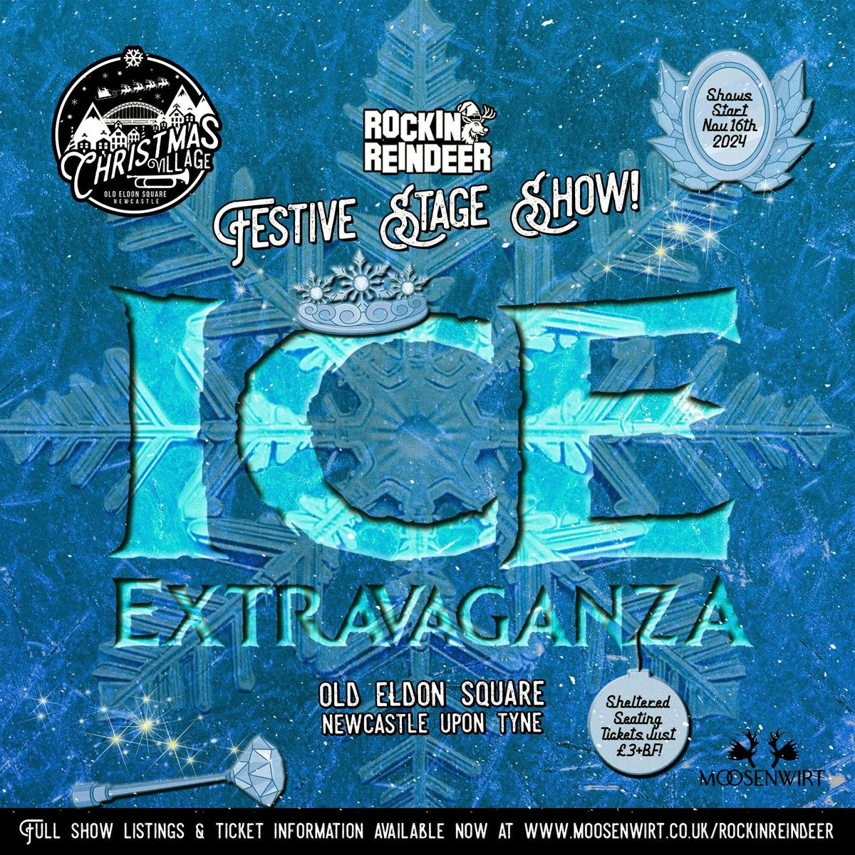 ICE EXTRAVAGANZA \/ Monday 23rd December \/ 5pm \/ Rockin' Reindeer \/ Newcastle Christmas Village