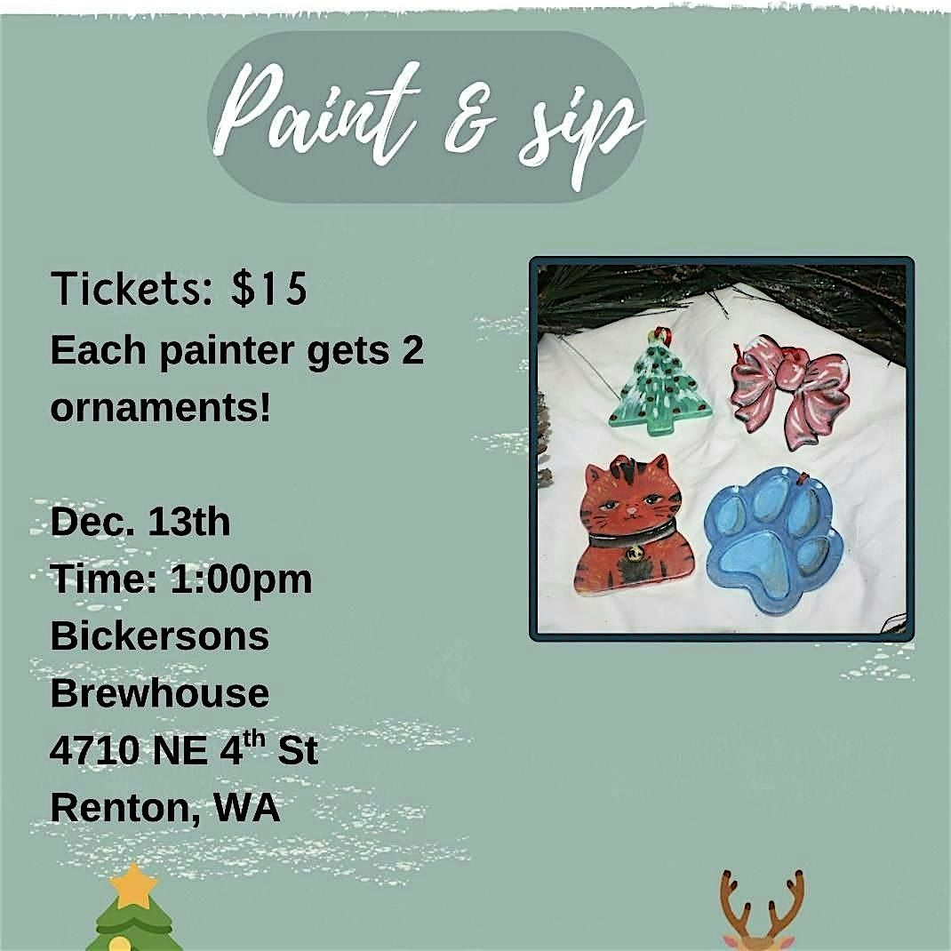 Christmas Tree Ornament Paint Party