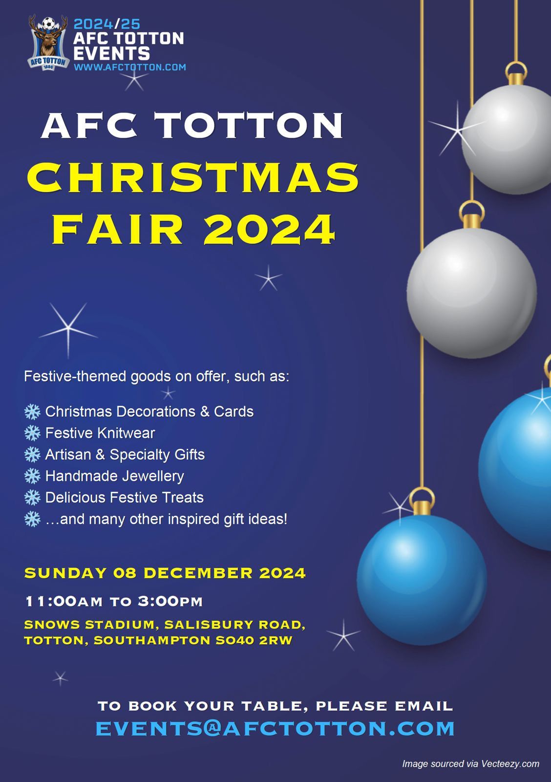 Christmas Fair at AFC Totton