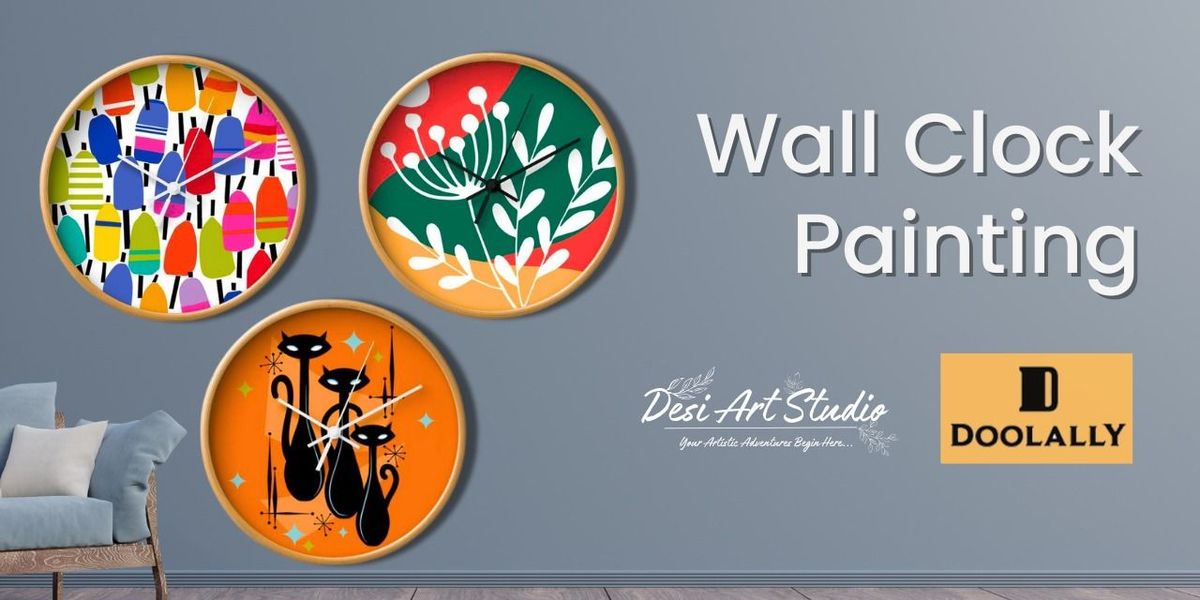 Wall Clock Painting - Desi Art Studio