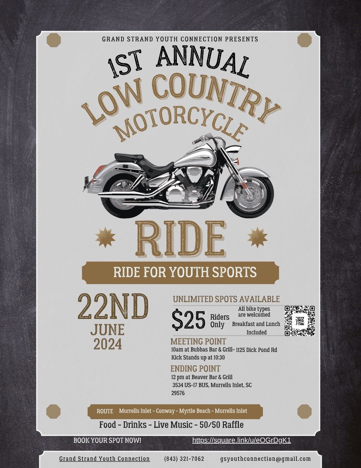 1st Annual Low County Motorcycle - Ride for a Cause