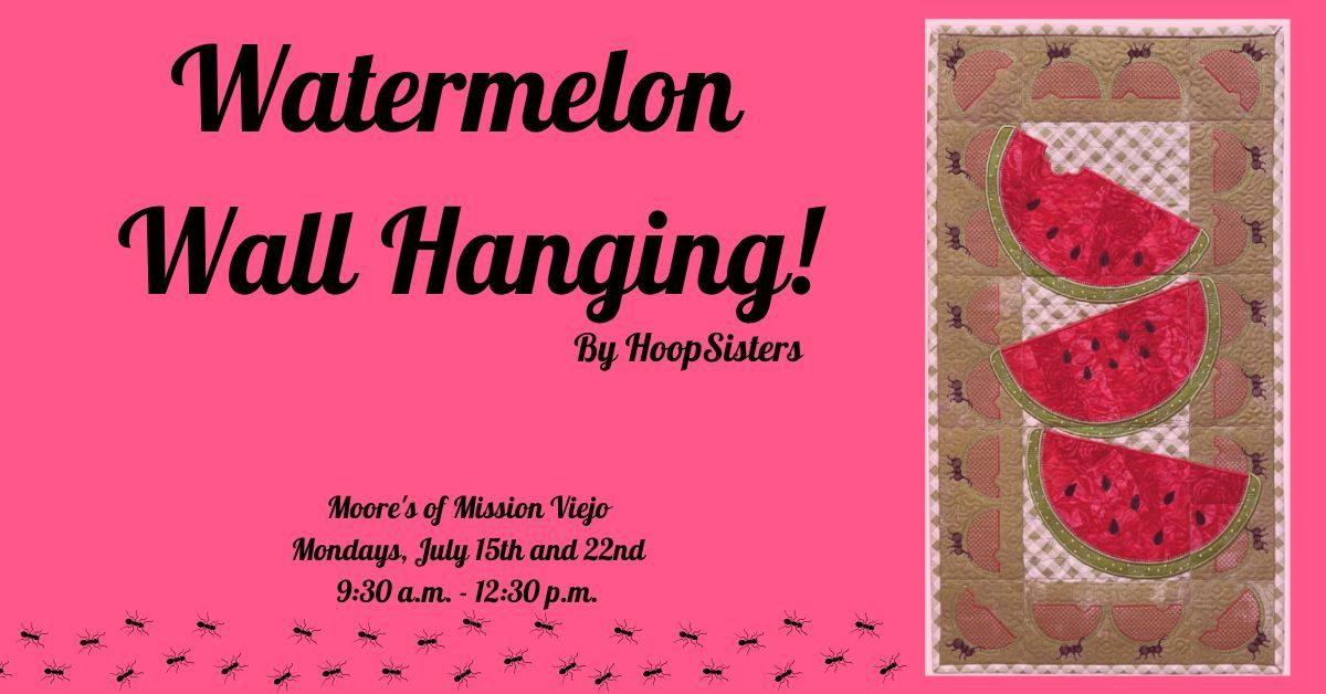Watermelon Wall Hanging by HoopSisters!