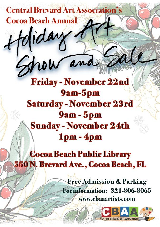 Central Brevard Art Association Cocoa Beach Holiday Art Show & Sale