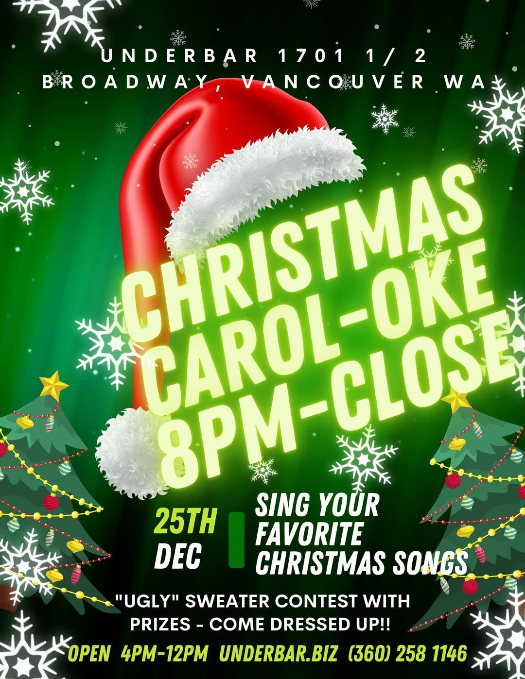 CHRISTMAS CAROLE-OKE AT THE UNDERBAR