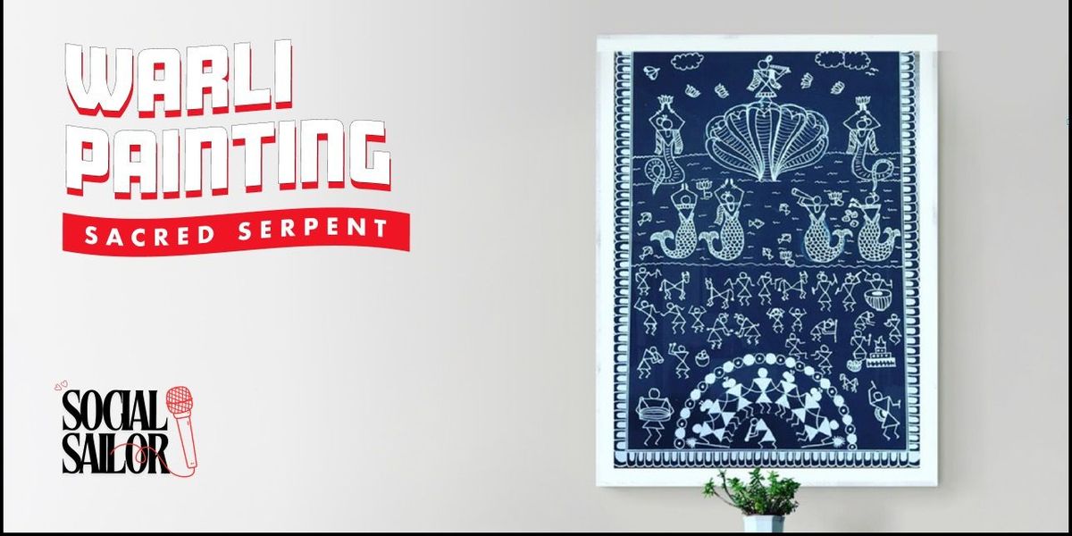 Sacred Serpent Warli Painting - Delhi