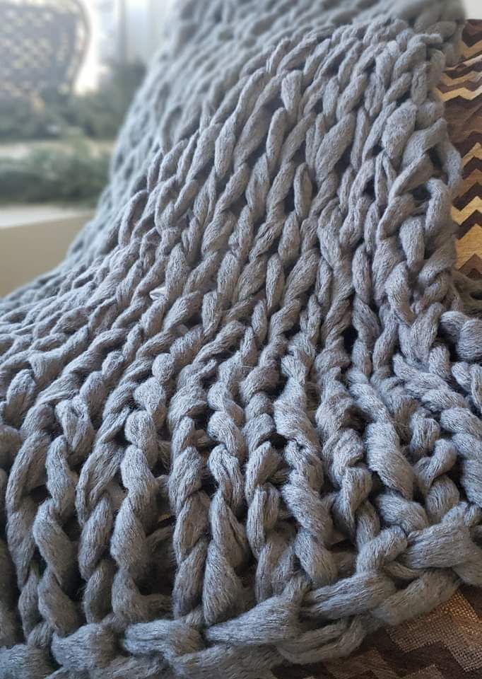 Chunky Knit Afghan BYOY option  @ 6:30