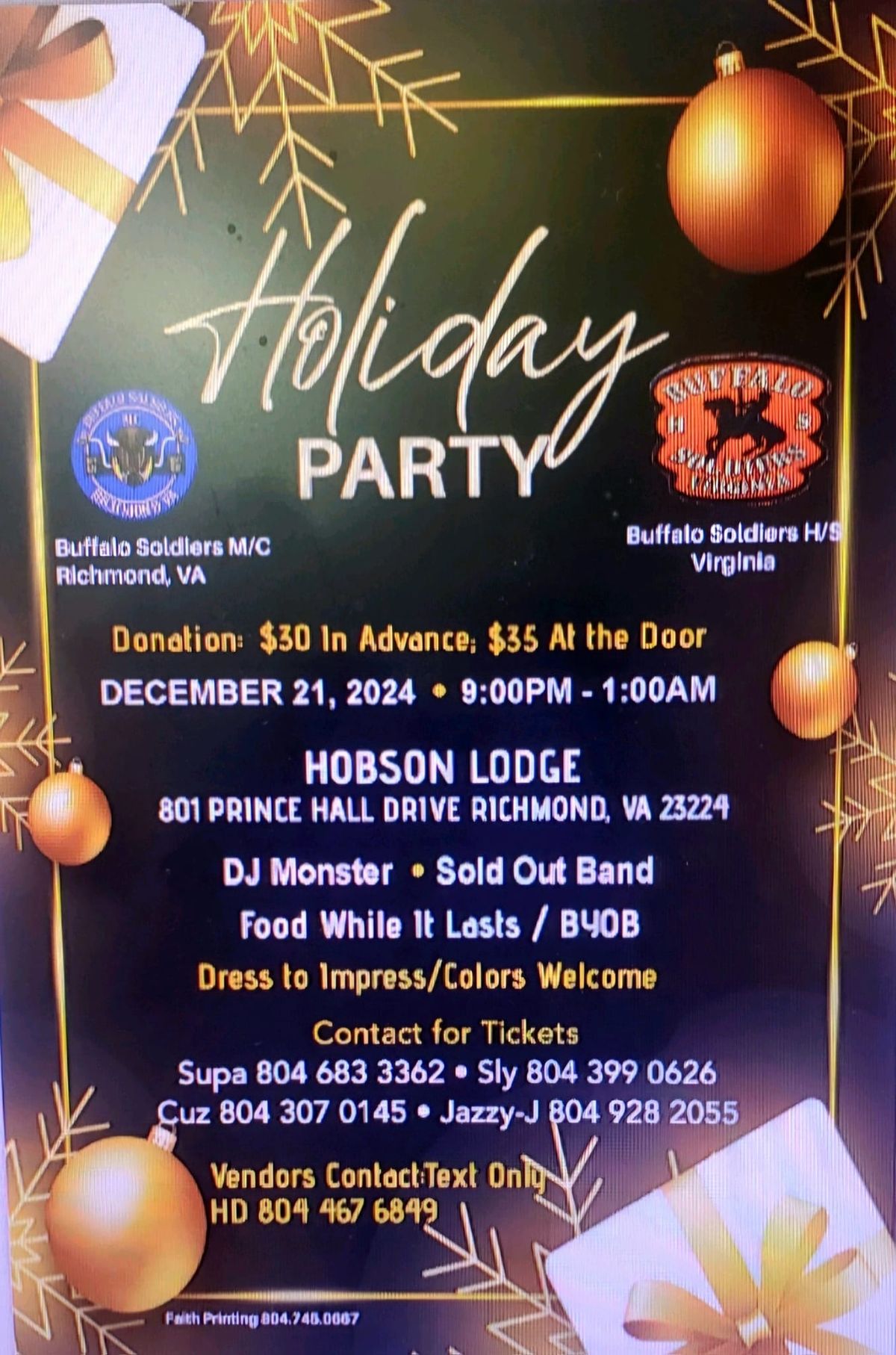 BUFFALO SOLDIERS Holiday Party