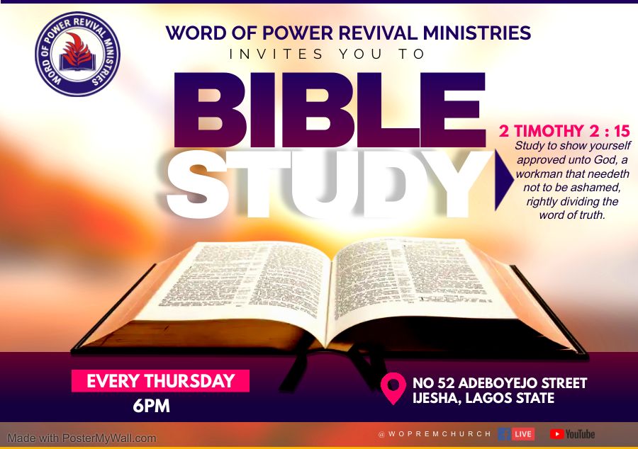 THURSDAY SERVICE - BIBLE STUDIES