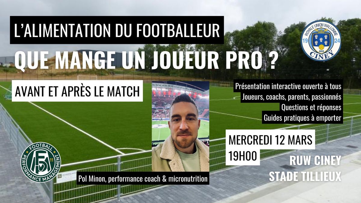 L'alimentation du footballeur - Pr\u00e9sentation interactive