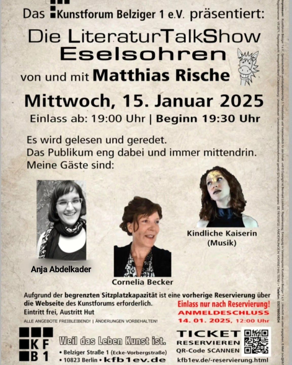 Literatur-Talkshow "Eselsohren"