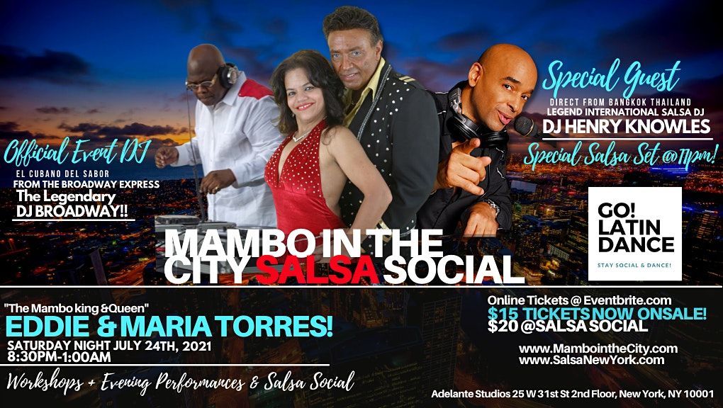 Mambo in the City Salsa Social  Presents  Eddie Torres & Maria Torres