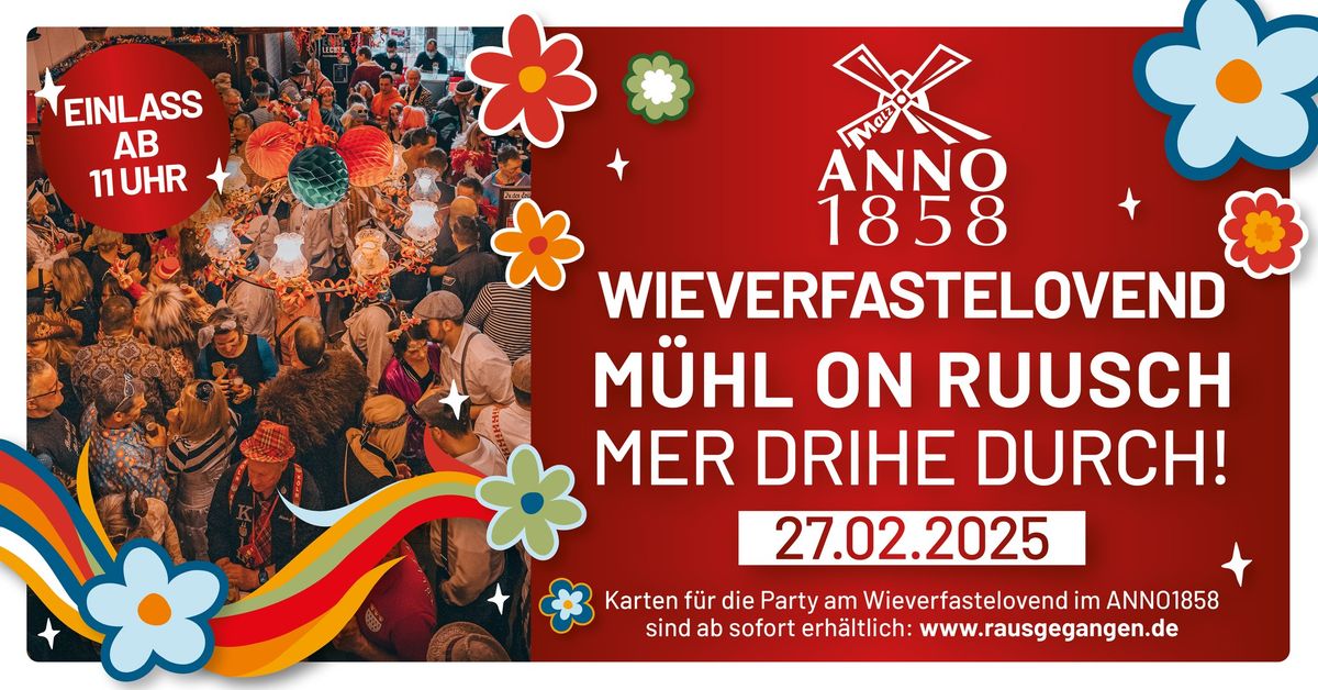  M\u00dcHL ON RUUSCH - Weiberfastnacht in der Brauerei zur Malzm\u00fchle