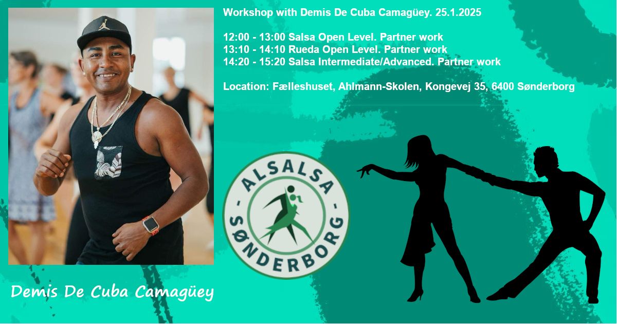 Salsa og Rueda workshop med Demis De Cuba Camag\u00fcey