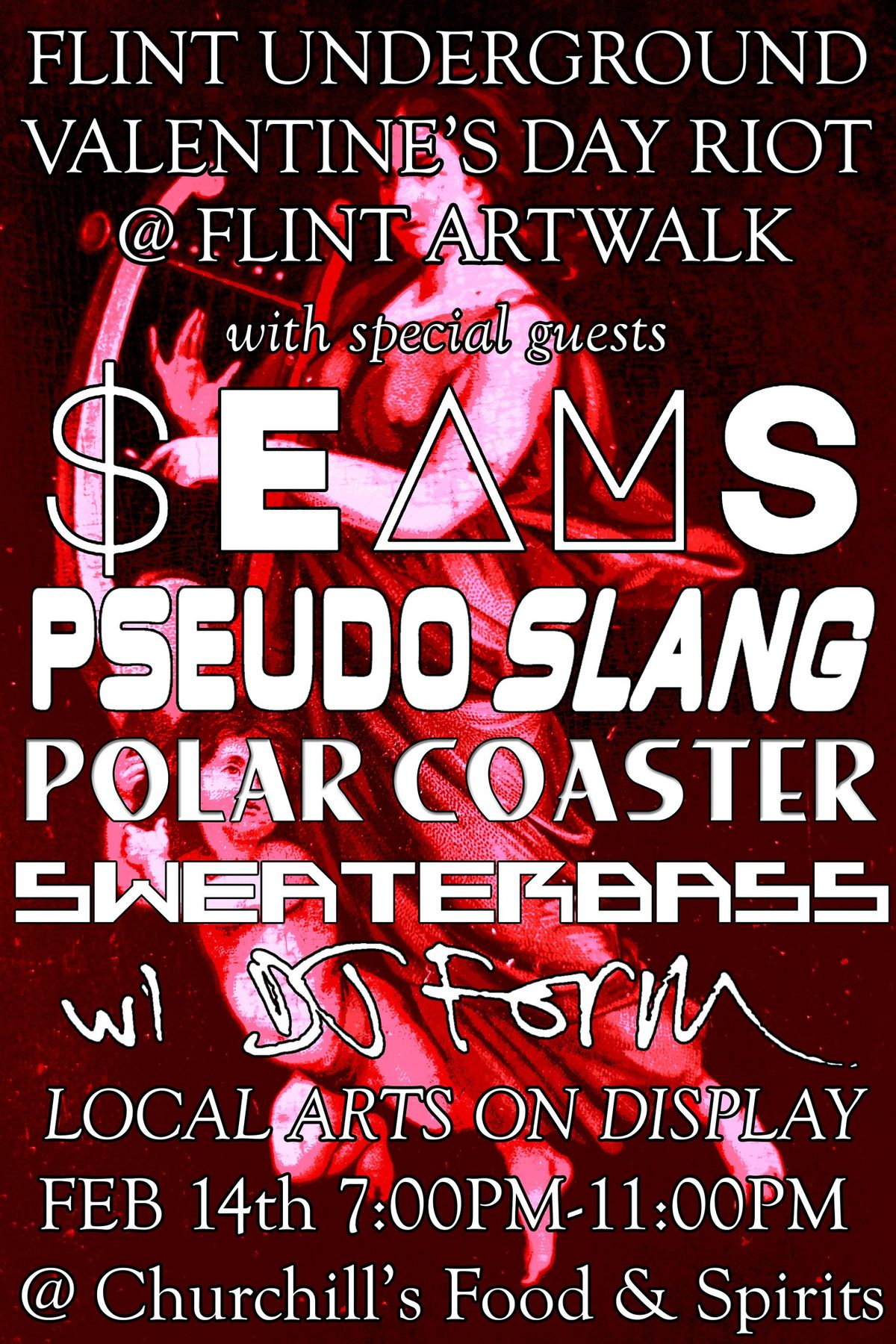 FLINT UNDERGROUND VALENTINES DAY RIOT @ FLINT ARTWALK WSG $EAMS