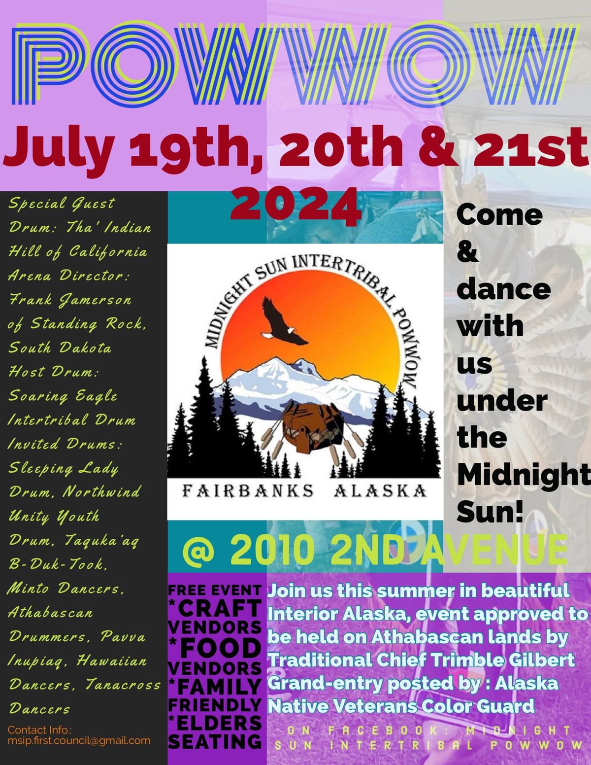 2024 Annual Midnight Sun Intertribal Powwow July 19th-21st