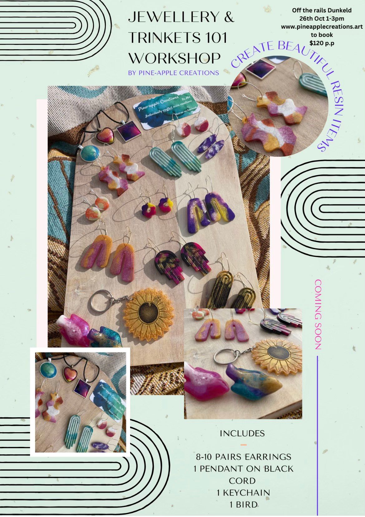 Jewellery & Trinkets 101 Resin Workshop 