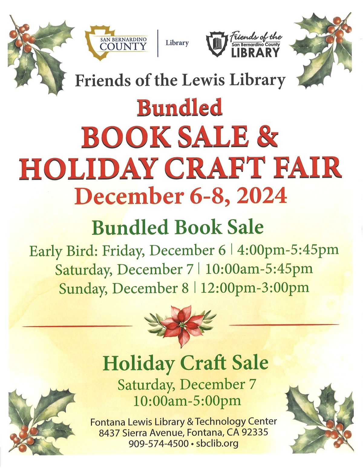 Lewis Library and Technology Center Annual Craft Fair and Bundled Book Sale