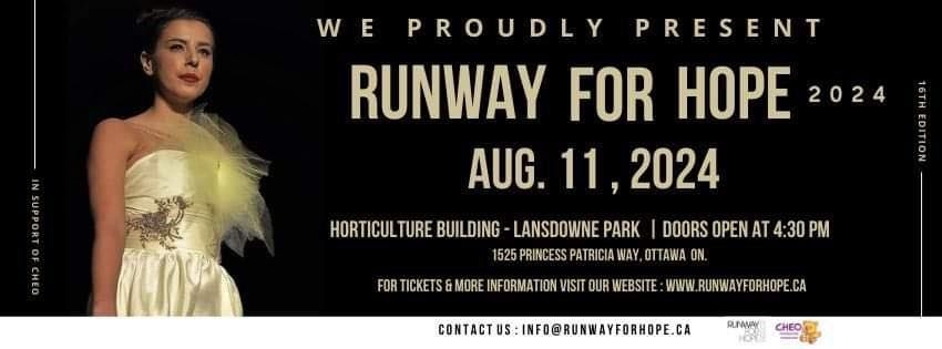 Runway for HOPE Ottawa in support of CHEO | Sunday Aug. 11 , 2024 