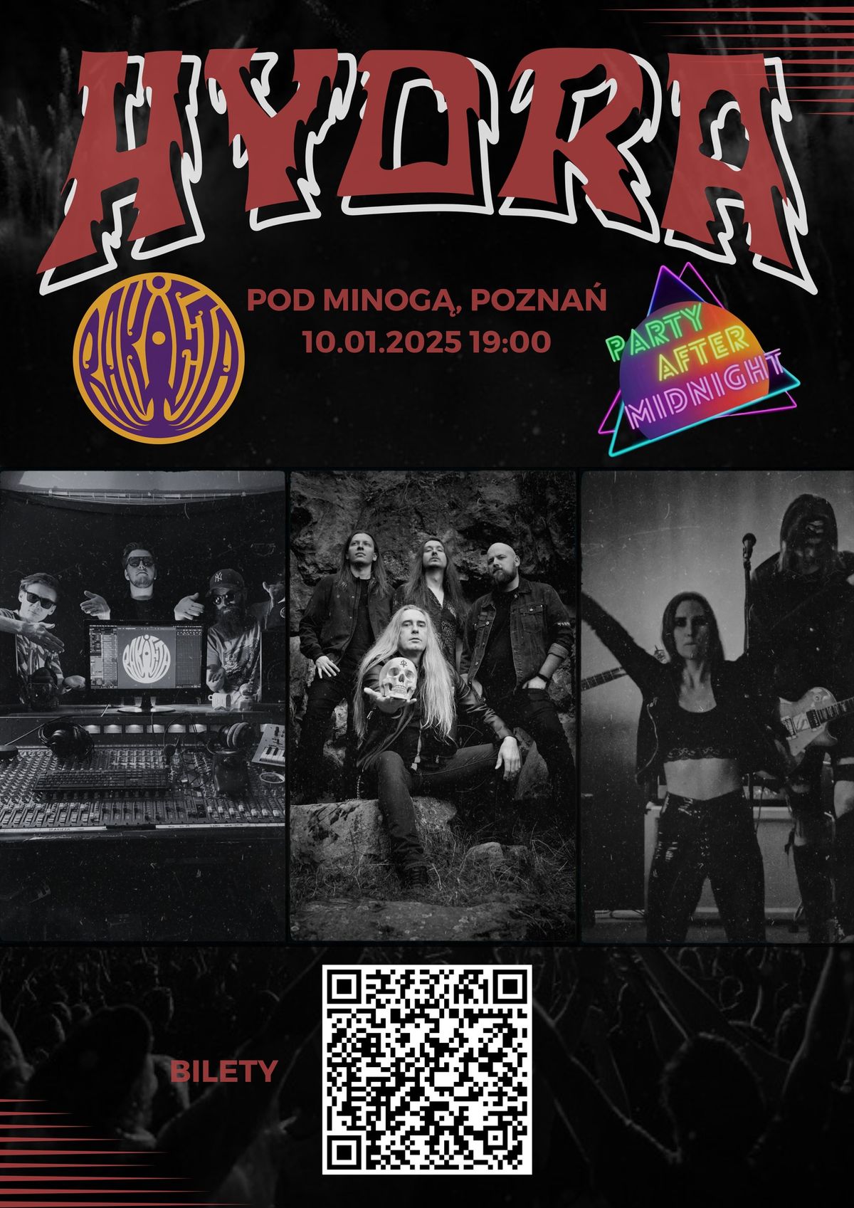 KONCERT - Hydra - Rakieta - Party After Midnight - Klub Pod Minog\u0105 - 10.01.2025 - Pozna\u0144