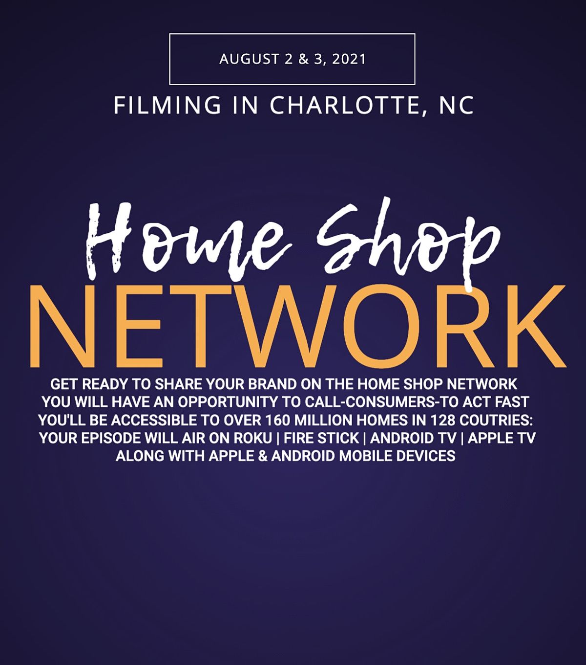 Home Shop Network Live Taping