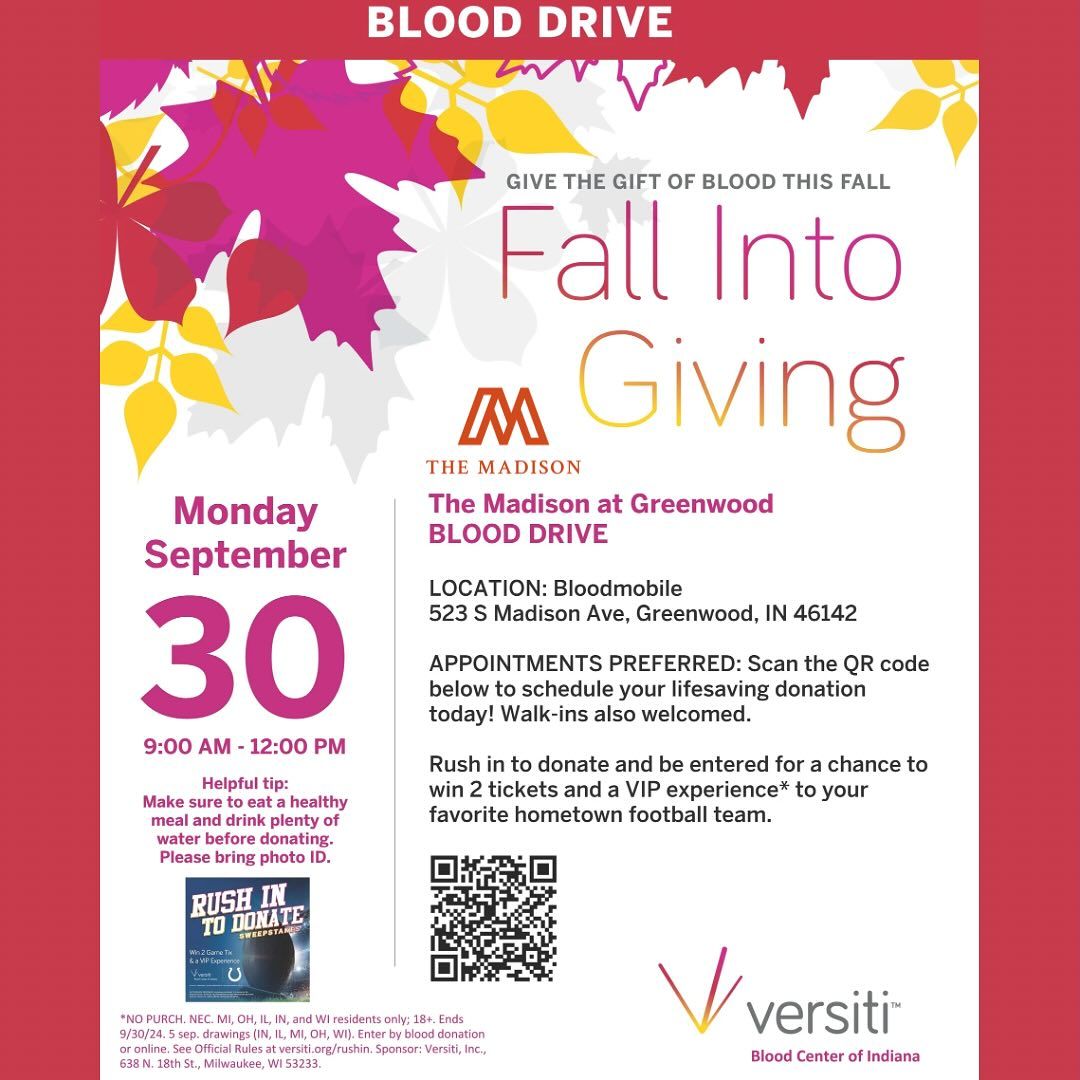 \ud83c\udf41Fall into Giving: Blood Drive 