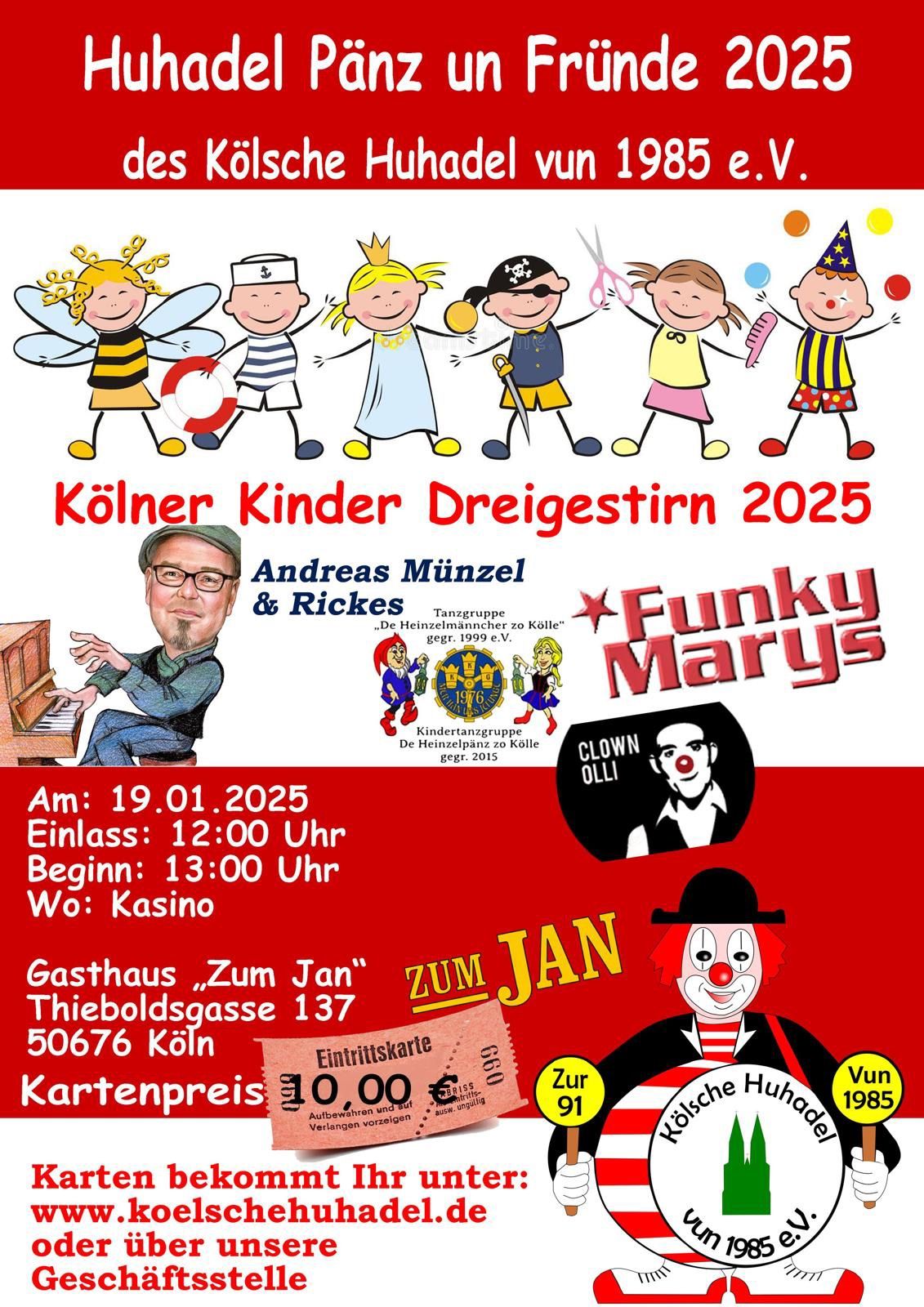 Kindersitzung \u201eHuhadel P\u00e4nz un Fr\u00fcnde\u201c