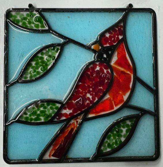 Crushed Stained Glass - Birds 