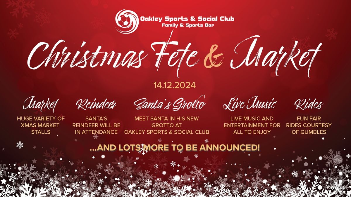 Christmas Fete & Market Ft Santa and his Reindeer :: Oakley Sports & Social Club