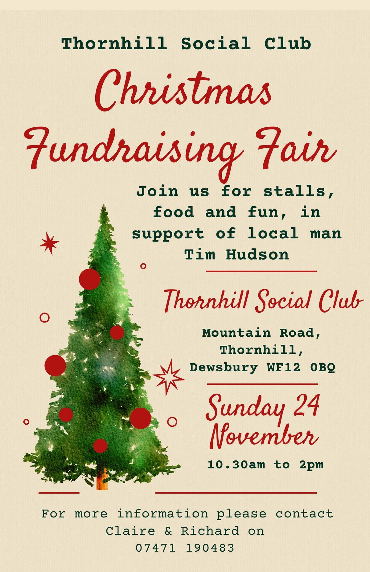 Thornhill Social Club Fundraising Christmas Fair 