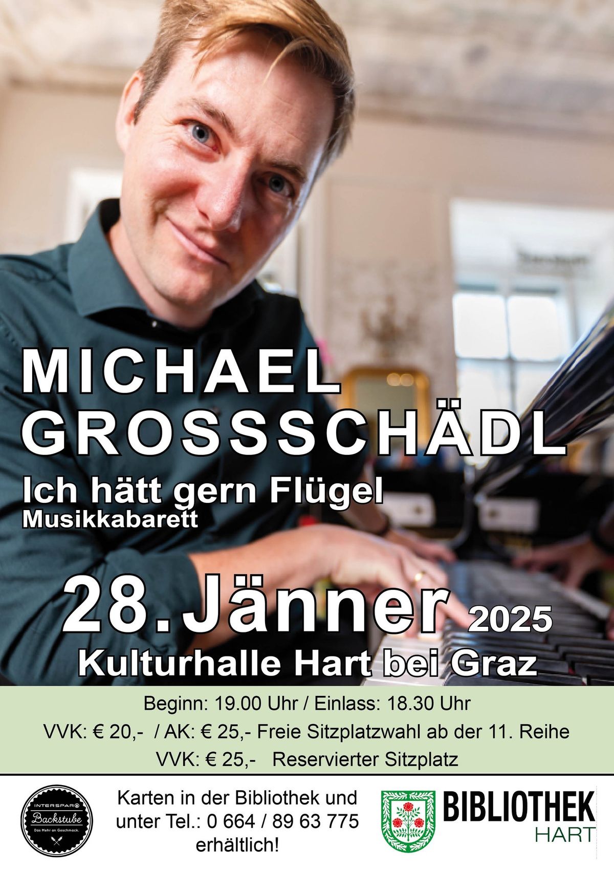 Musikkabarett Michael Gro\u00dfsch\u00e4dl: Ich h\u00e4tt gern Fl\u00fcgel