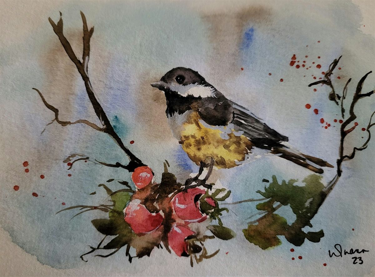 Watercolor Birds & backgrounds