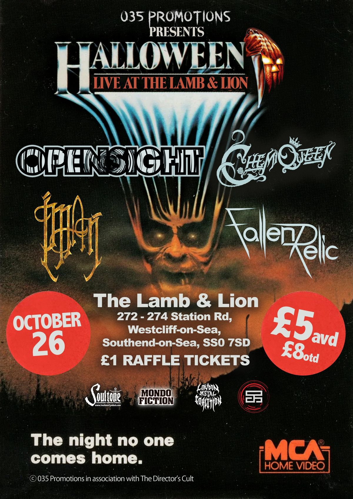 HALLOWEEN - Chemiqueen, opensight,Fallen Relic, Iman LIVE at The Lamb & Lion