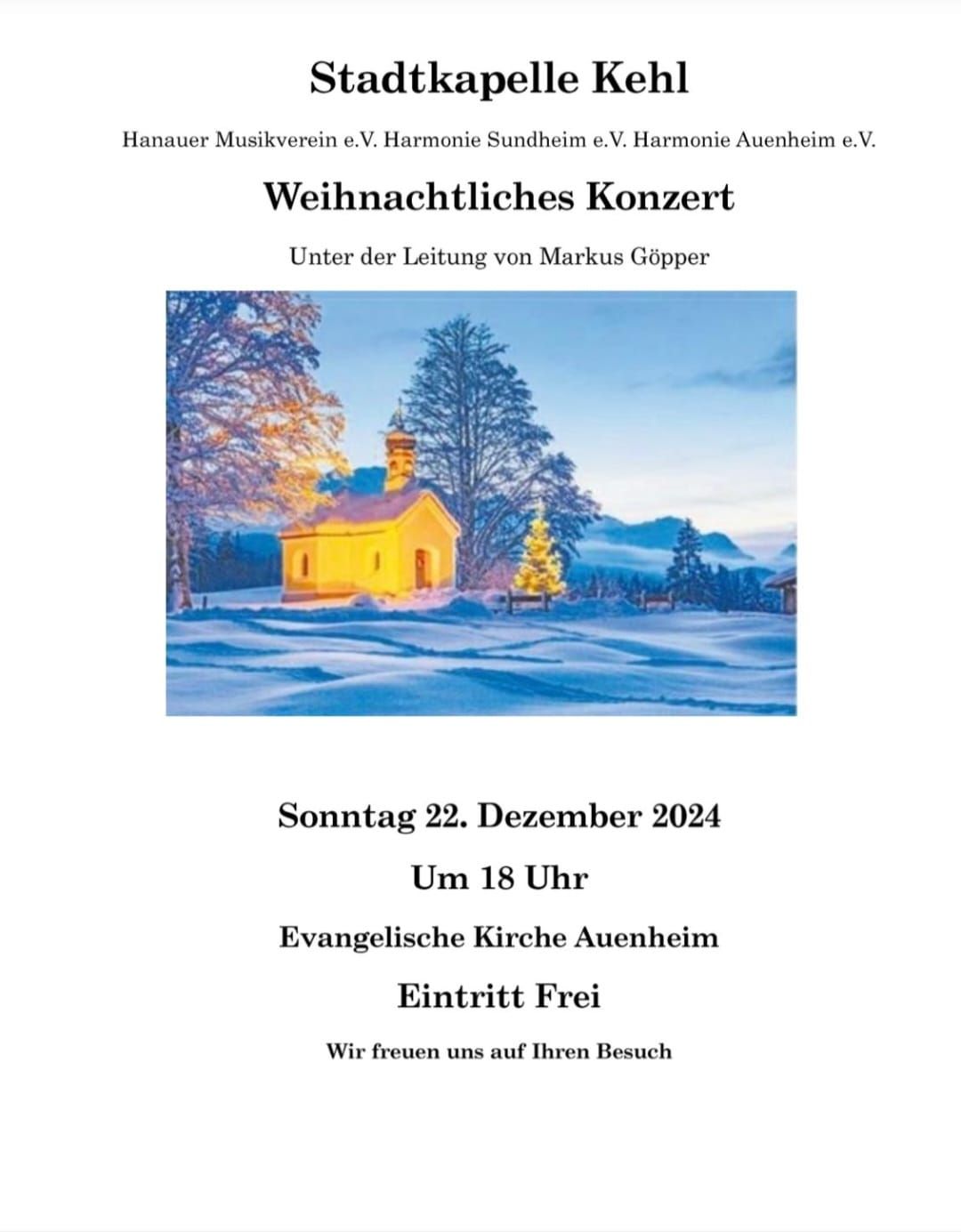 Weihnachtliches Konzert in der Kirche