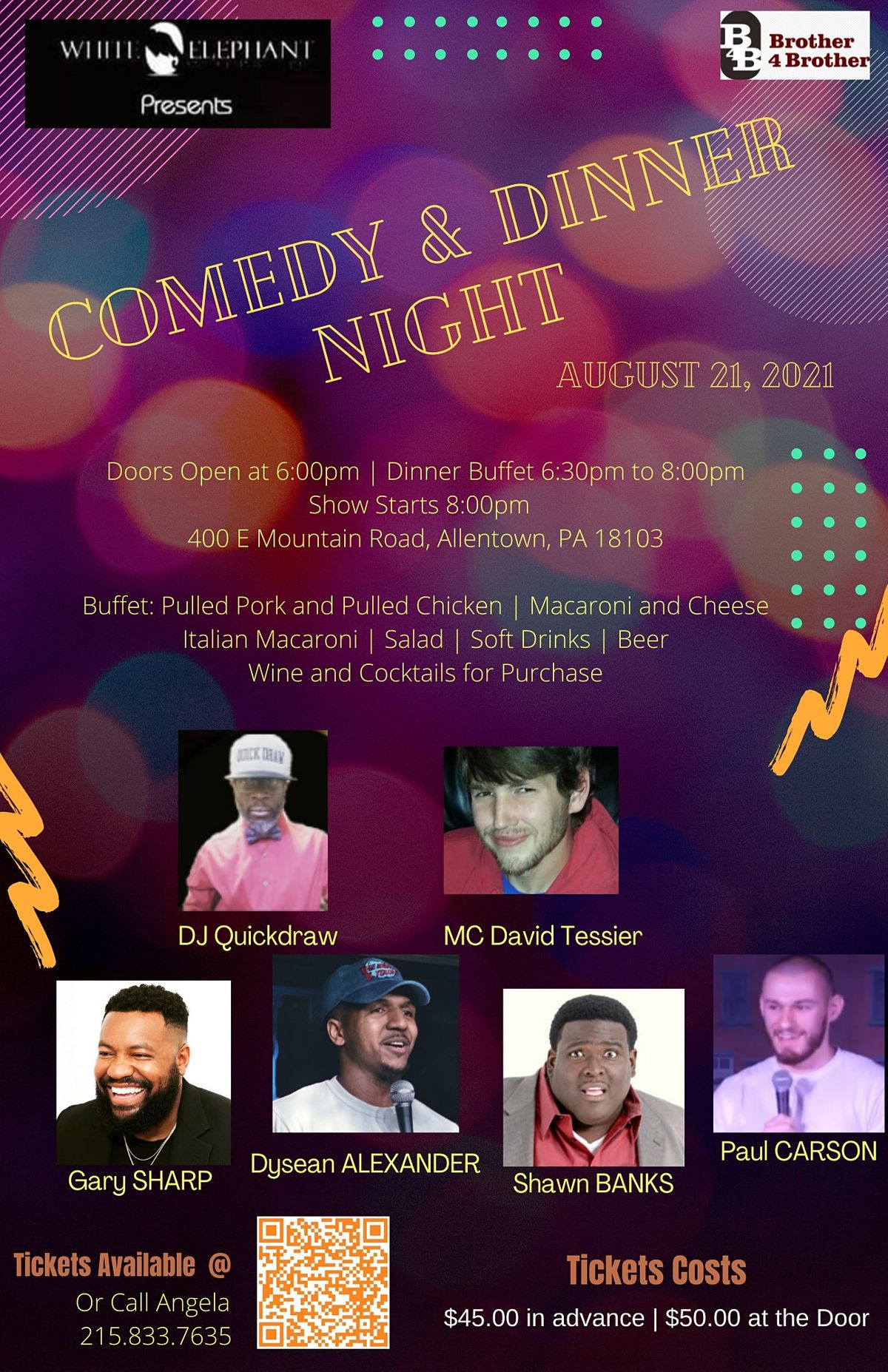 Dinner and Comedy Night, South Mountain Grove, Allentown, 21 August 2021