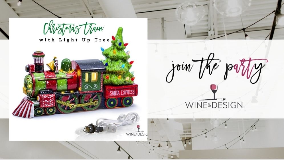 Light Up Ceramic Christmas Tree Train | Wine & Design