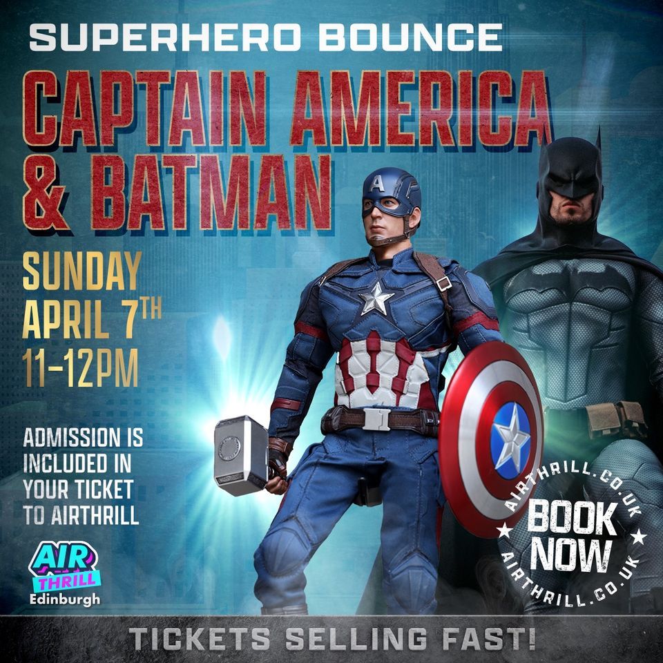 Air Thrill SuperHero Bounce Batman & Captain America
