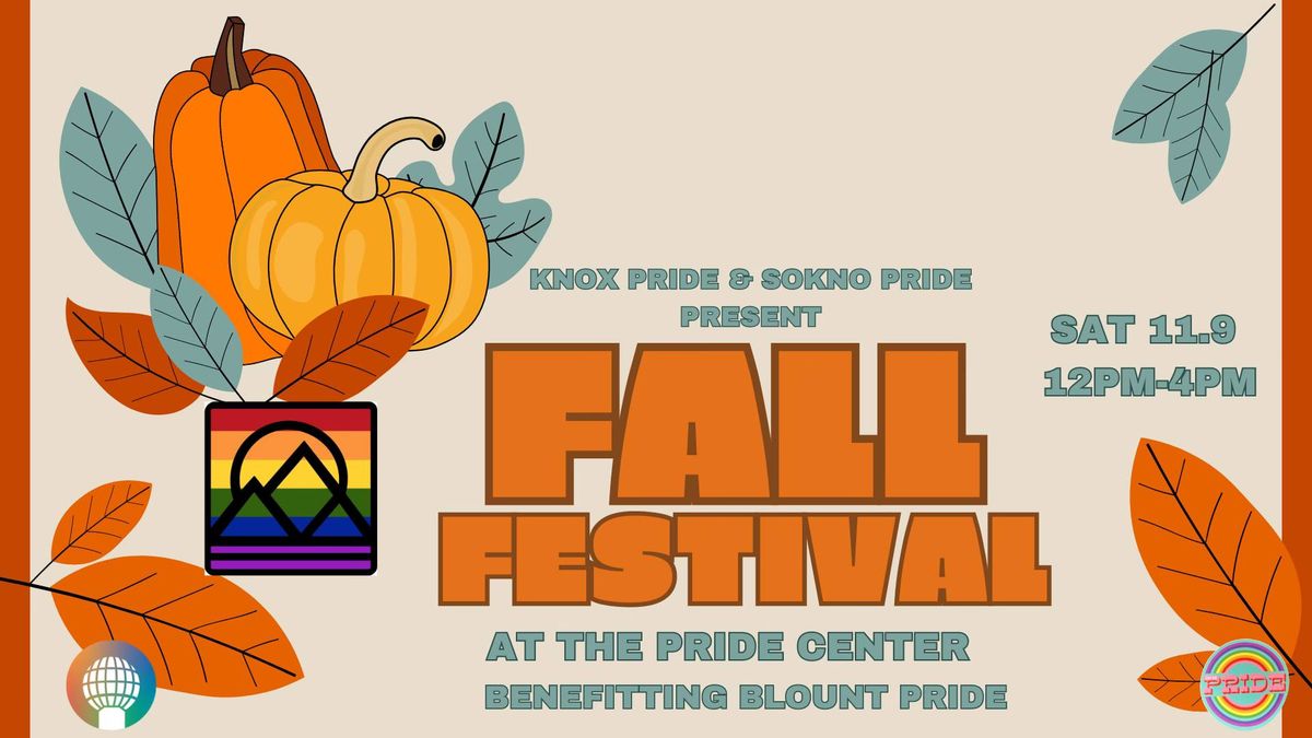 Knox Pride & SoKno Pride Present: Fall Festival benefitting Blount Pride 