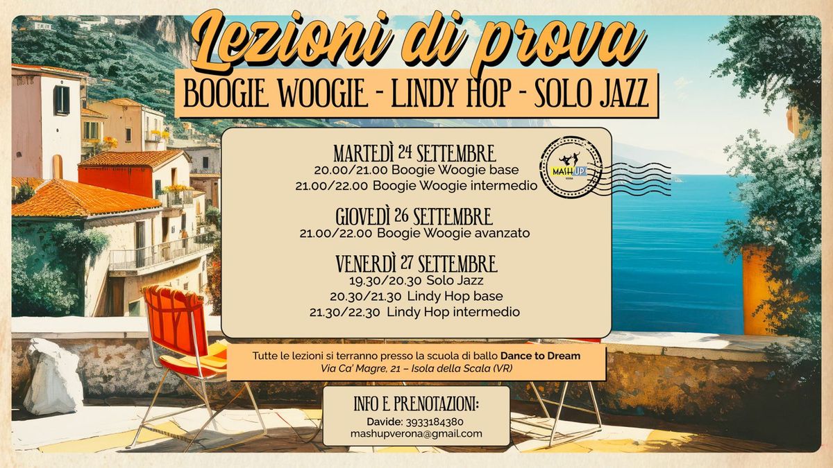 Lezioni di prova gratuite... Boogie, Lindy, Solo Jazz