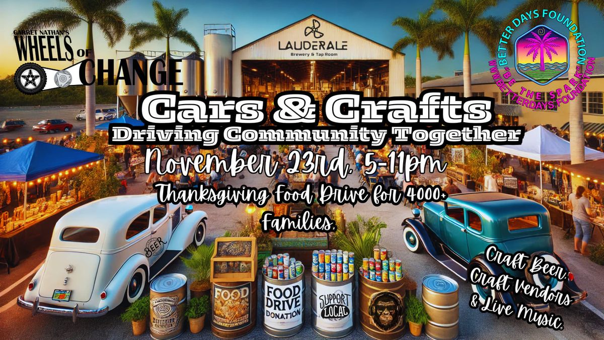 CARS AND CRAFTS THANKSGIVING FOOD DRIVE 