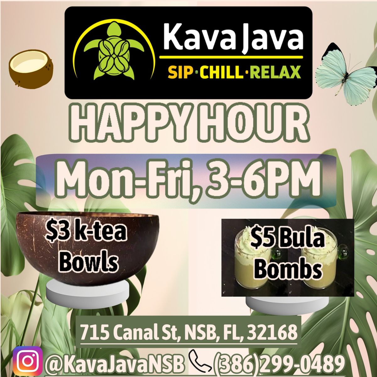 ?MONDAY HAPPY HOUR? @ ?KAVA JAVA\u2615\ufe0f