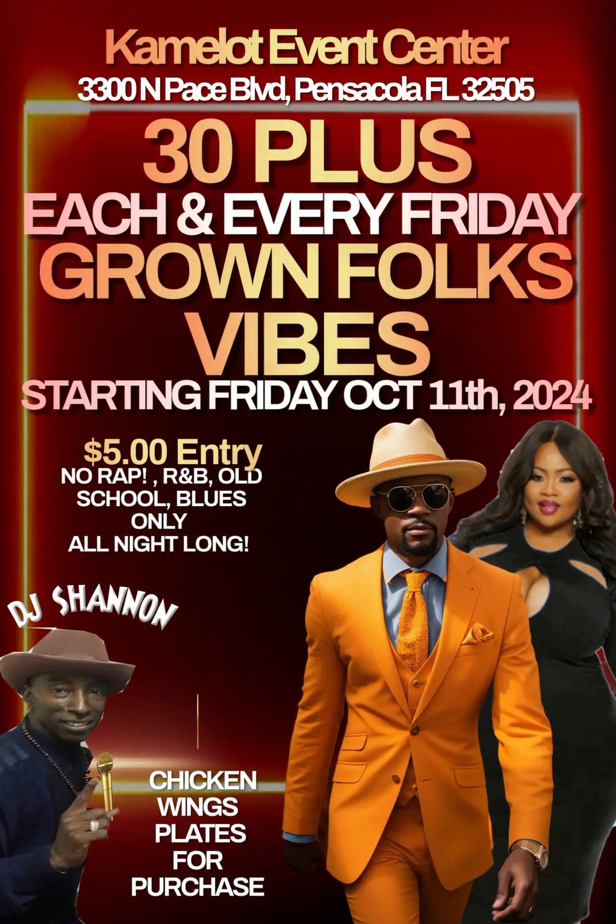 Kamelot Event Center 30+ Grown Folks Vibes (Every Friday Night)