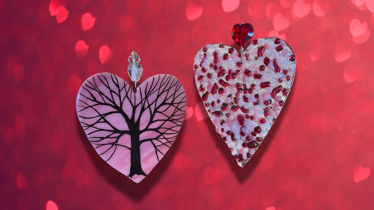 Glass Valentine's Hearts with Jane McCaulley