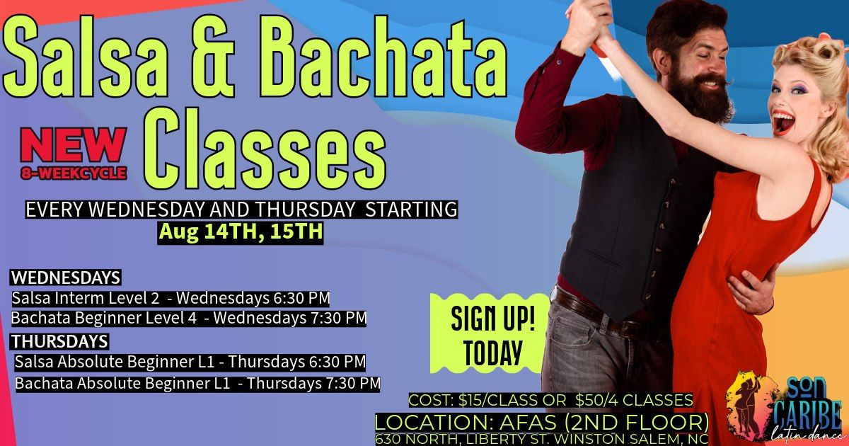 Salsa & Bachata Classes - New 8-week Cycle