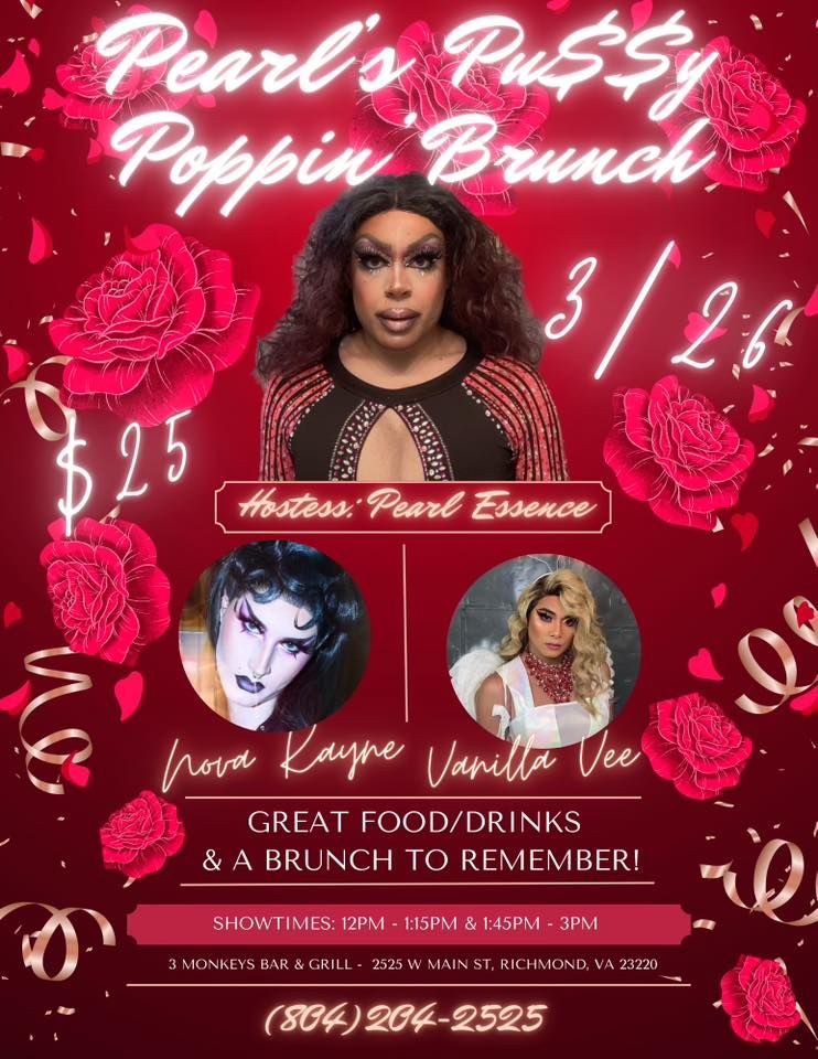 Drag Brunch , 3 Monkeys Bar and Grill, Richmond, 26 March 2023