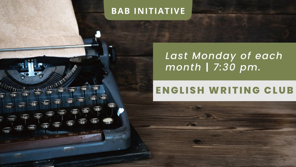 (7:30 pm) - English Writing Club